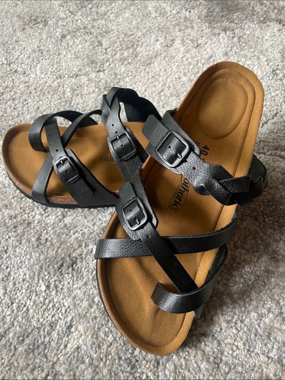 Comfort Strap Black Women’s Buckle Sandals